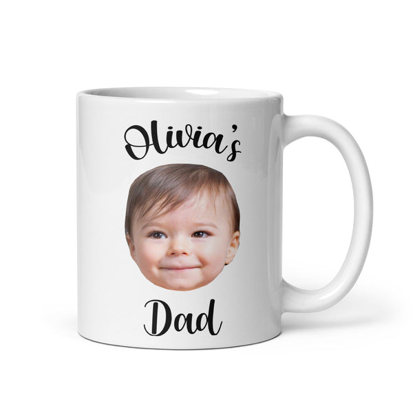 Custom Child Name Dad Mug With Photo