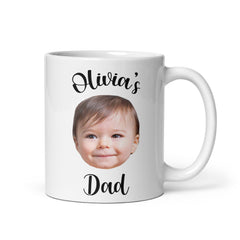 Custom Child Name Dad Mug With Photo