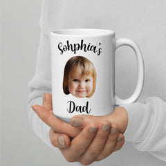 Custom Child Name Dad Mug With Photo