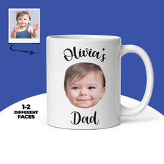 Custom Child Name Dad Mug With Photo