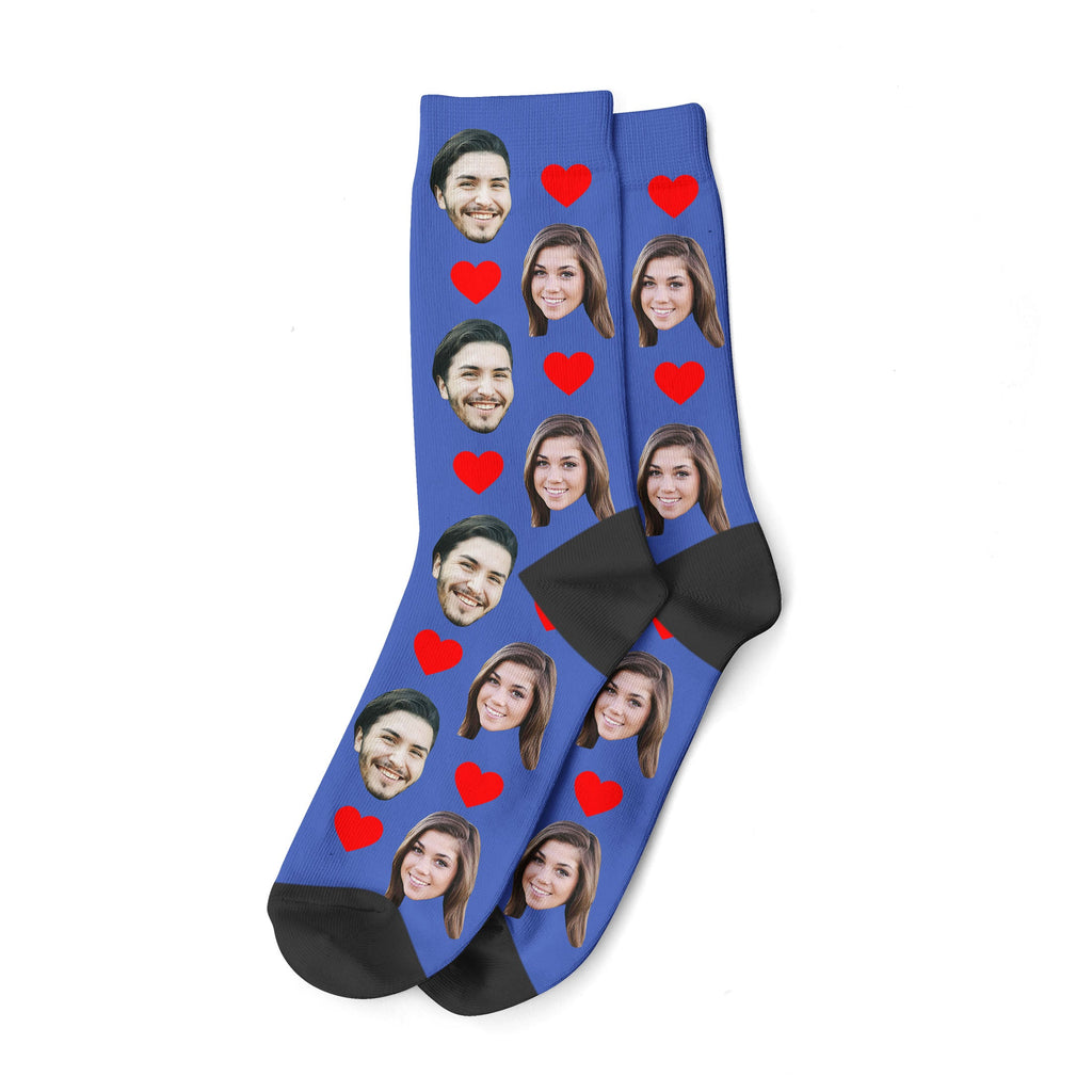 Custom Couple Face Socks