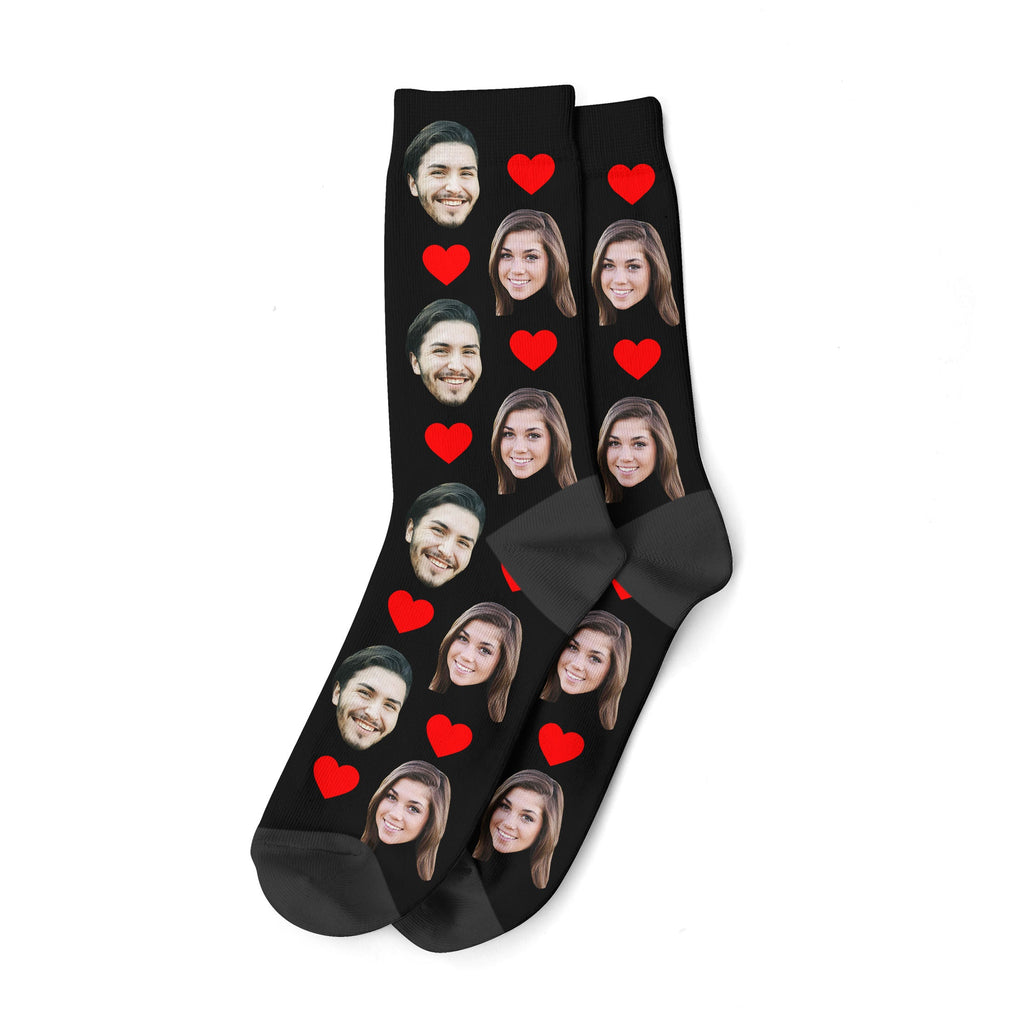 Custom Couple Face Socks