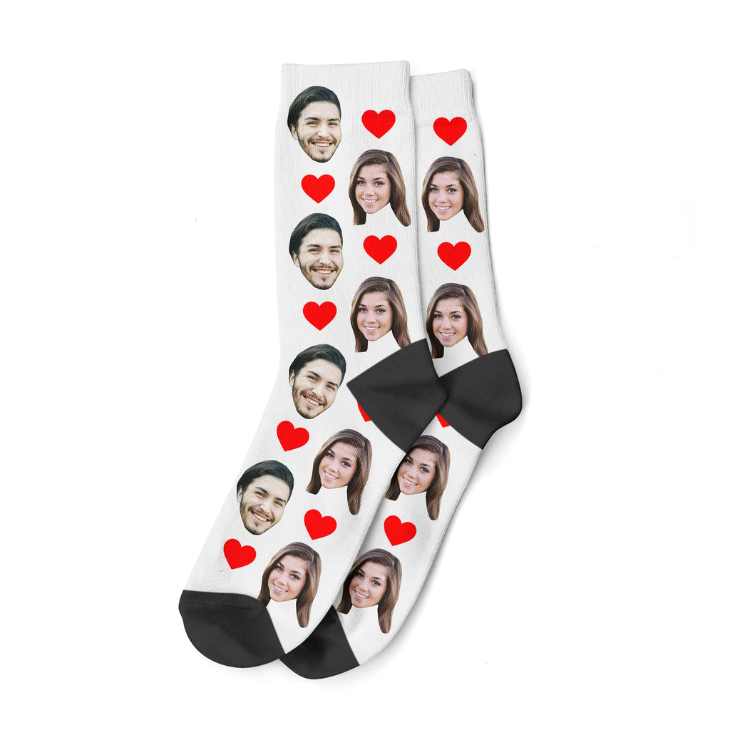 Custom Couple Face Socks