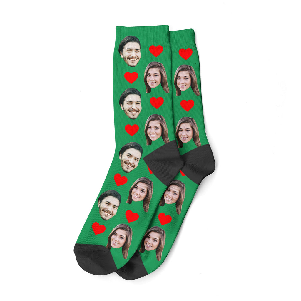Custom Couple Face Socks