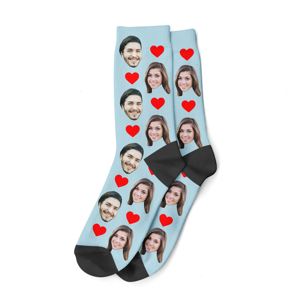 Custom Couple Face Socks