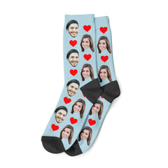 Custom Couple Face Socks