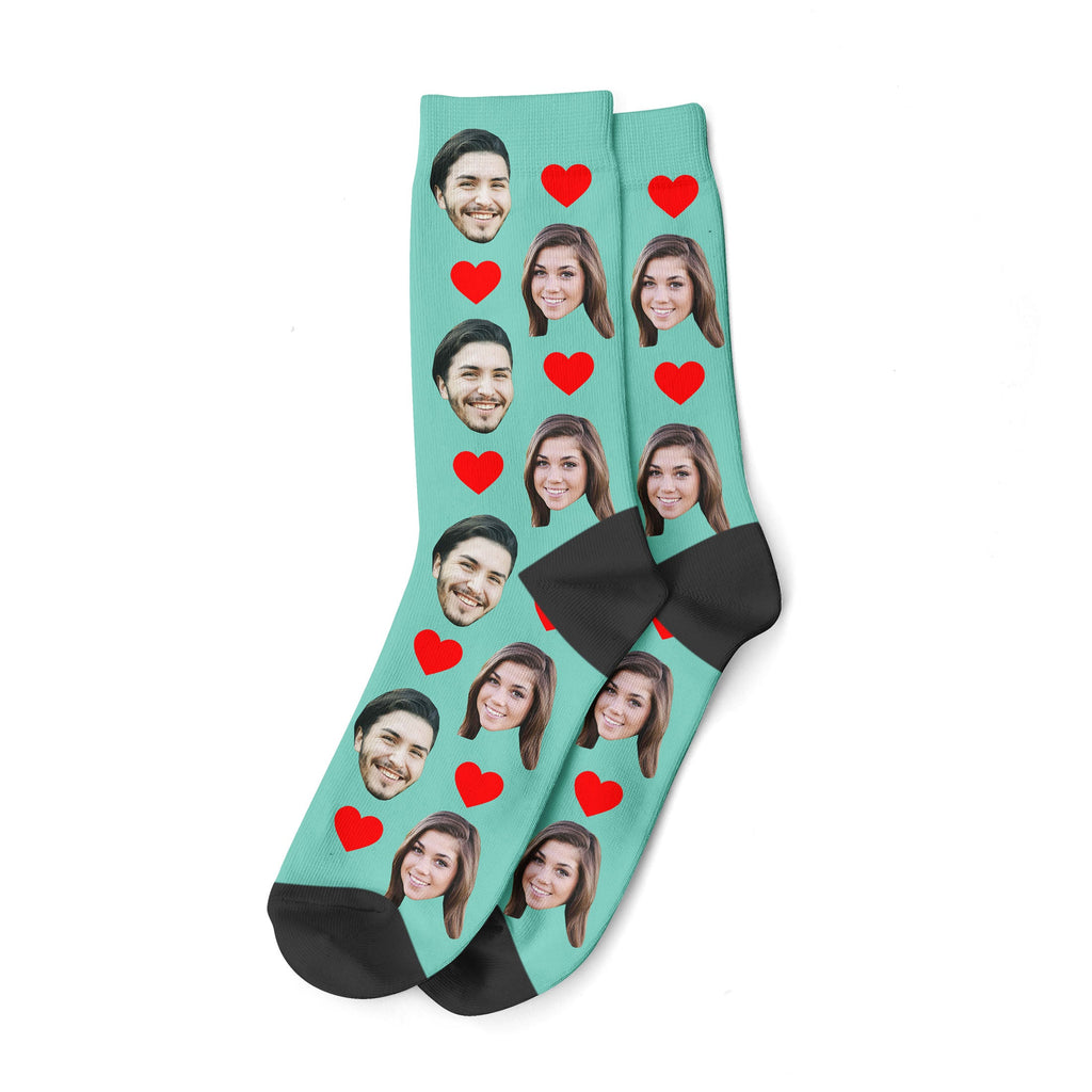 Custom Couple Face Socks