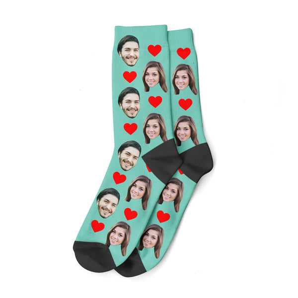 Custom Couple Face Socks