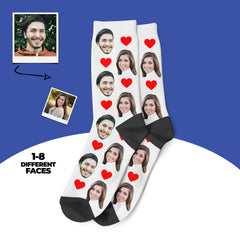 Custom Couple Face Socks