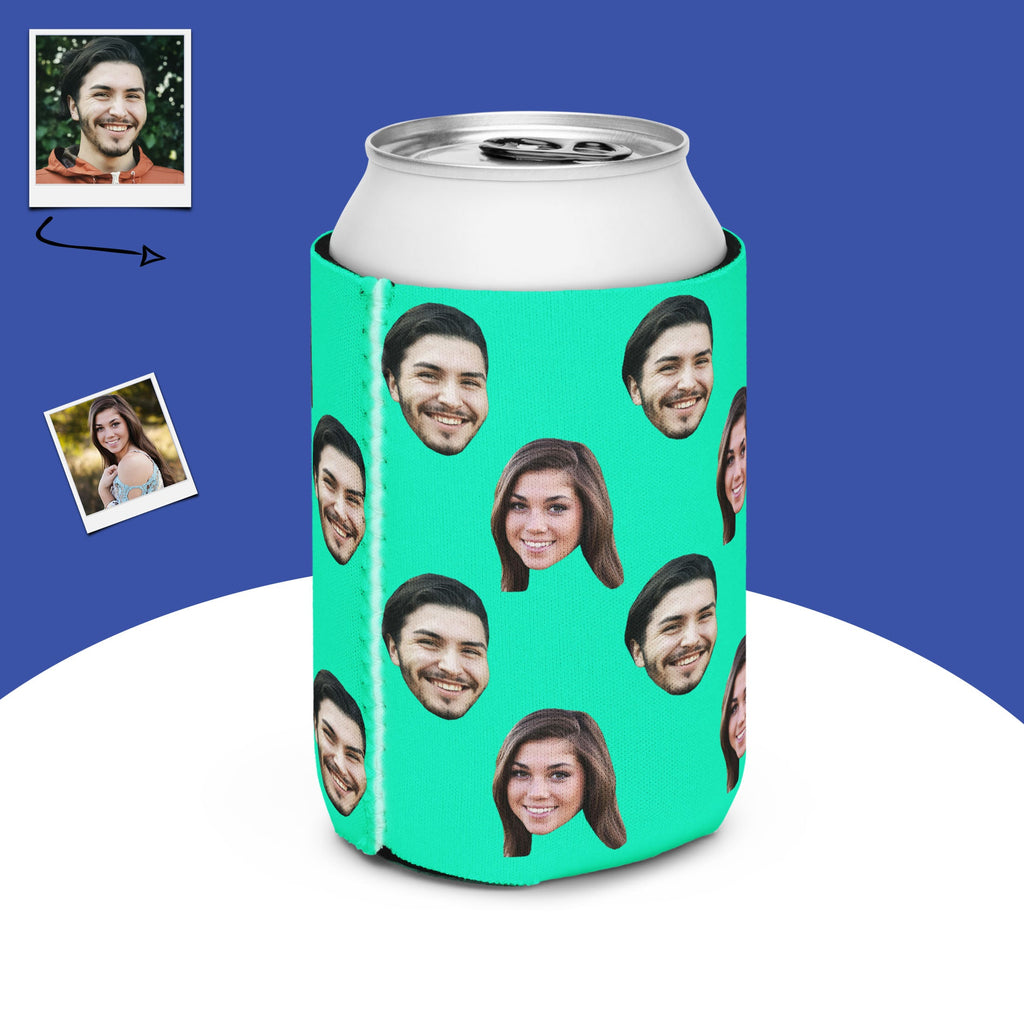 Custom Couple Faces Can Cooler