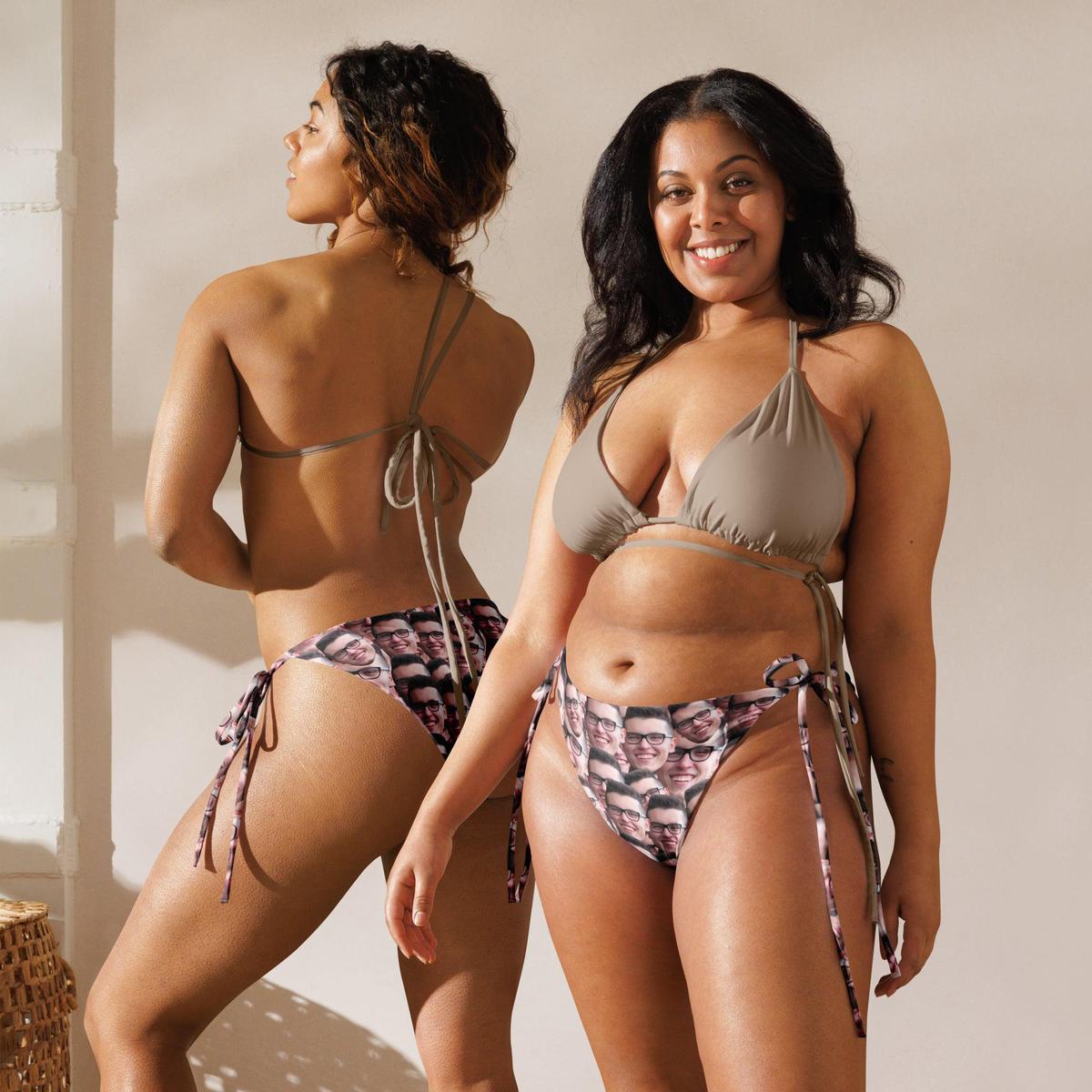 Custom Crazy Faces Bikini Bottom