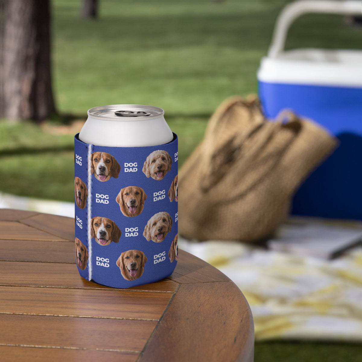 Custom Dog Dad Can Cooler