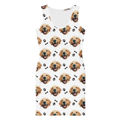 Custom Dog Face Bodycon Dress