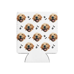 Custom Dog Face Can Cooler