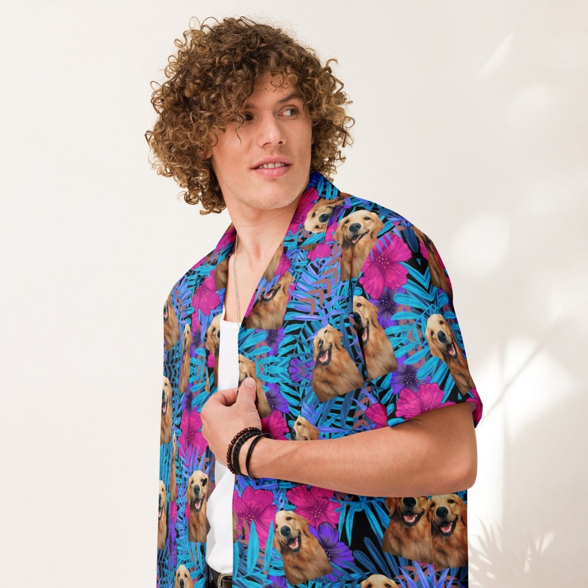 Custom Dog Face Hawaiian Shirt Secondary image