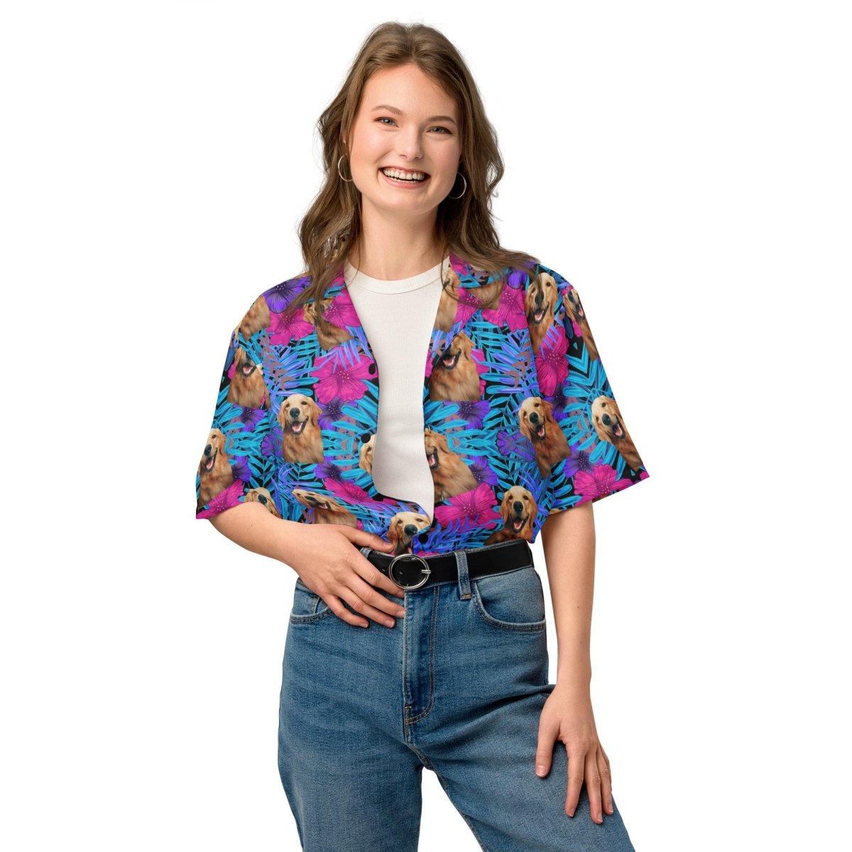 Custom Dog Face Hawaiian Shirt