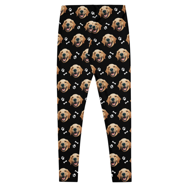 Custom Dog Face Leggings With Paws