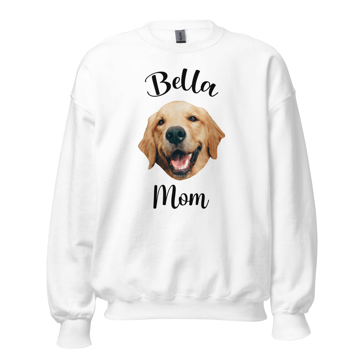 Custom Dog Face Mom Sweatshirt With Name