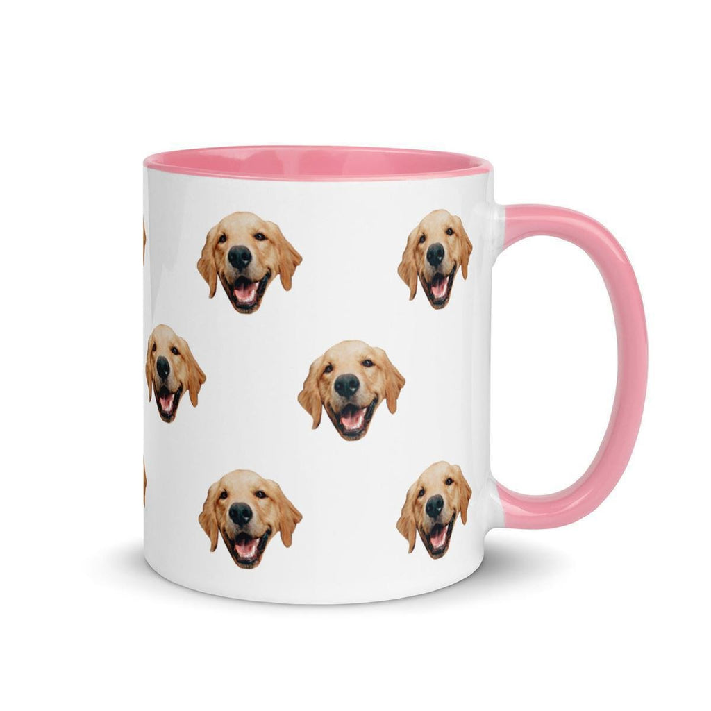 Custom Dog Face Mug With Color Inside