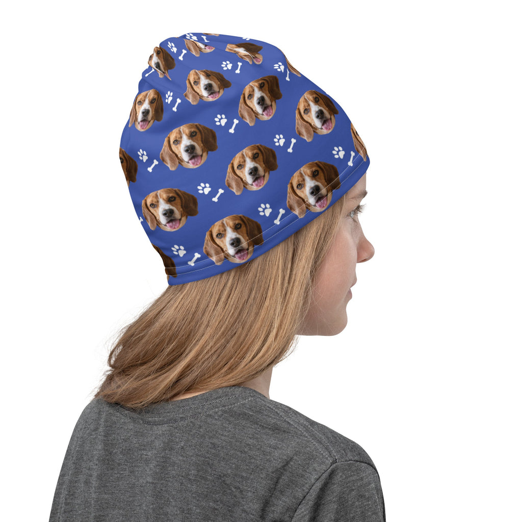 Custom Dog Face Neck Gaiter With Paws