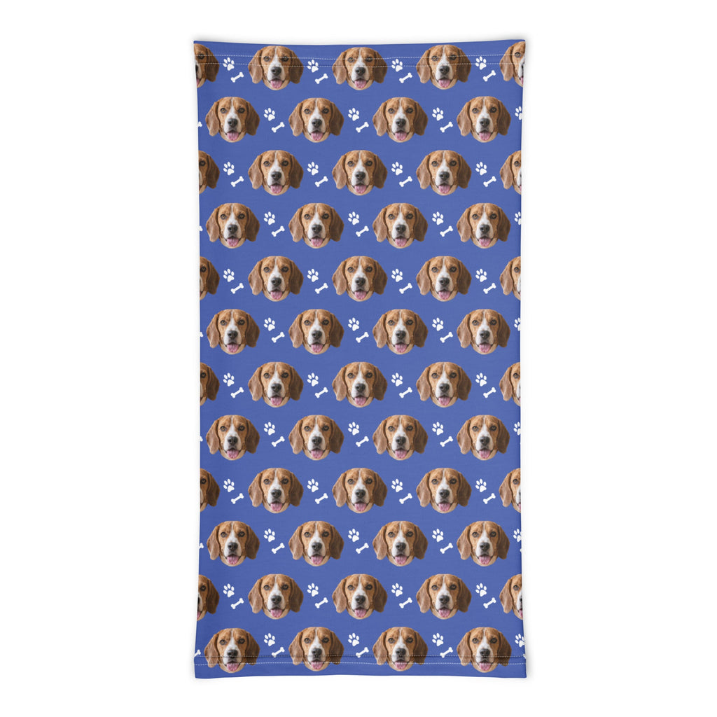 Custom Dog Face Neck Gaiter With Paws