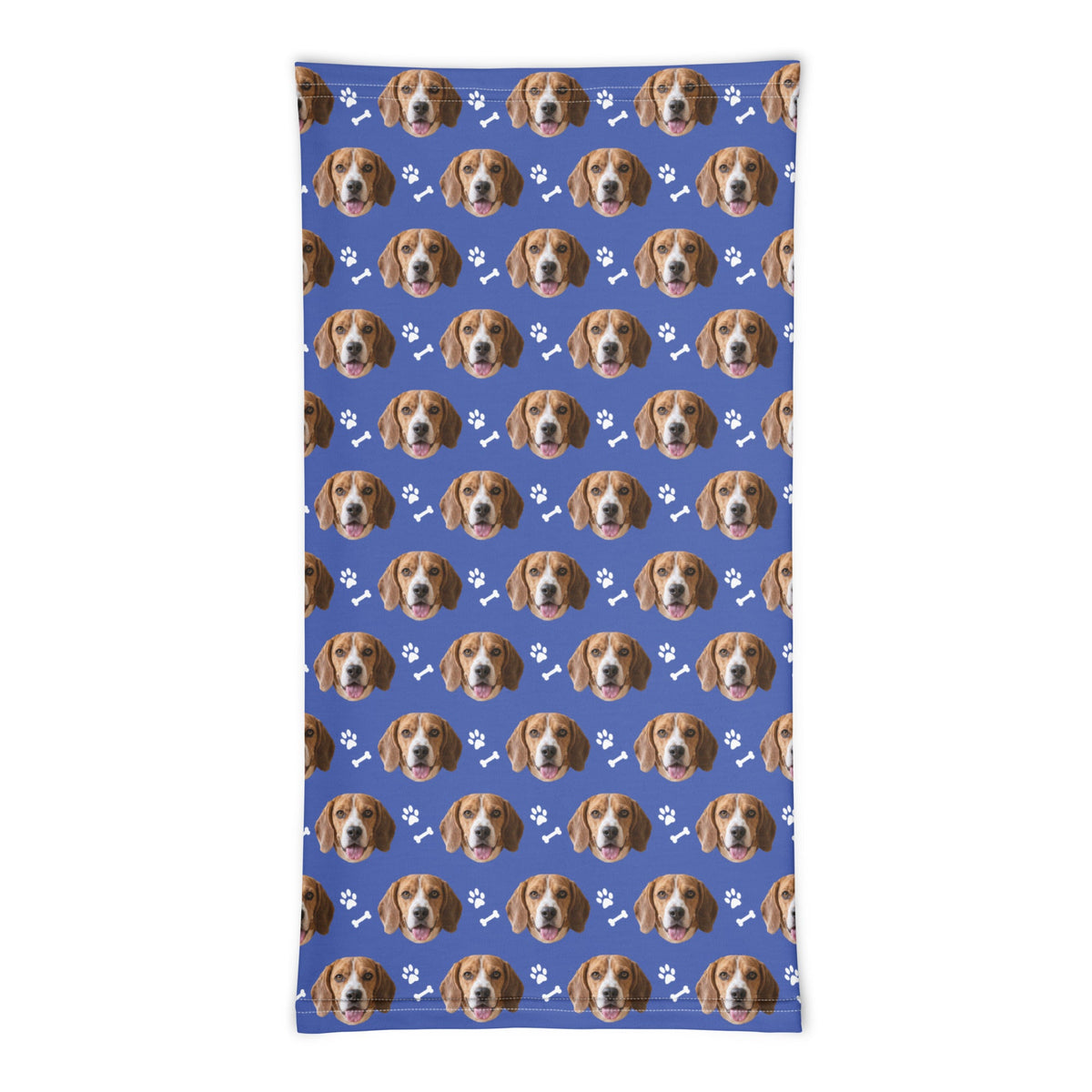 Custom Dog Face Neck Gaiter With Paws