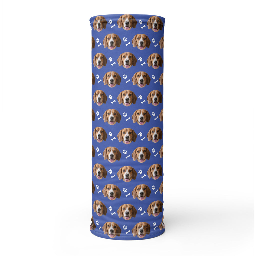 Custom Dog Face Neck Gaiter With Paws