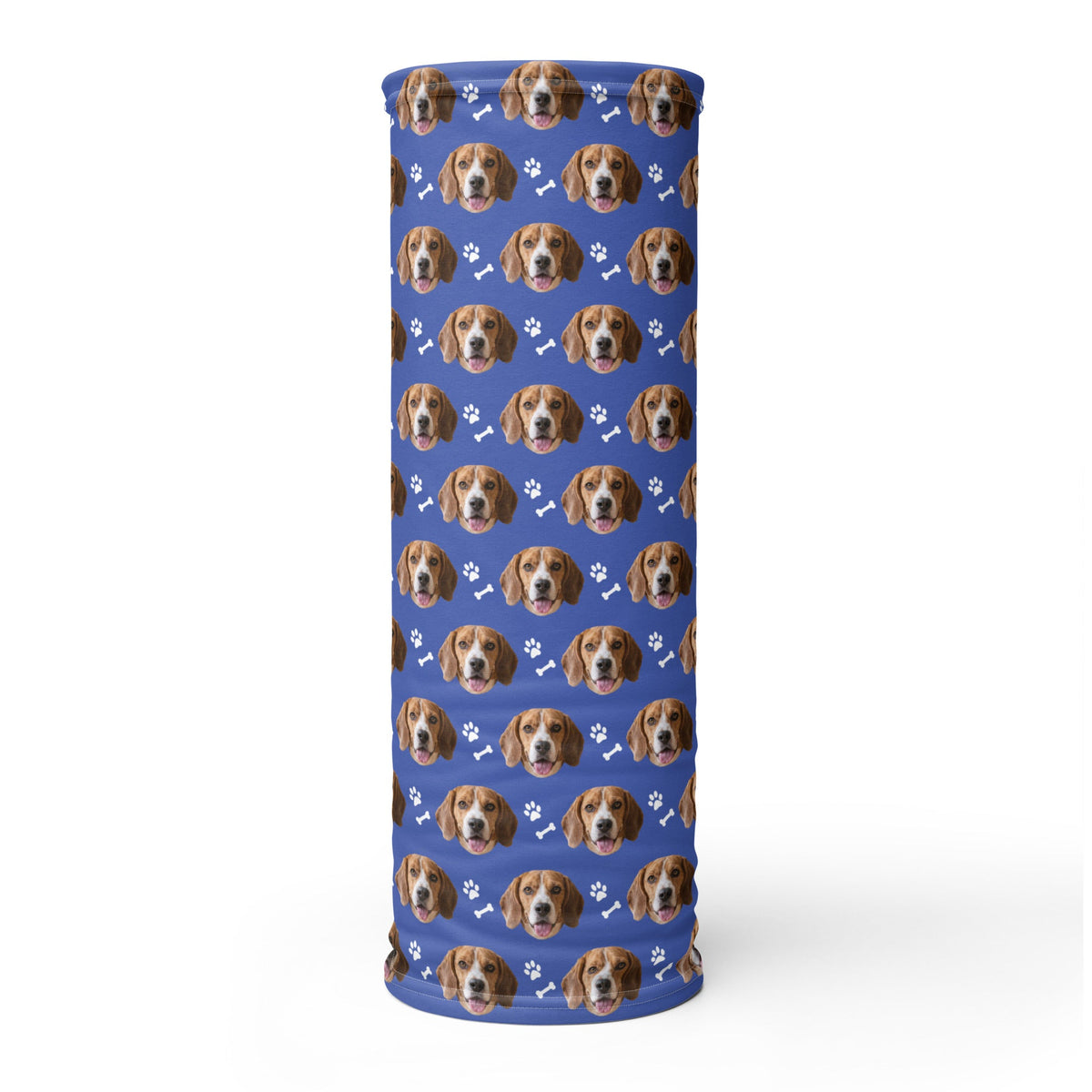 Custom Dog Face Neck Gaiter With Paws