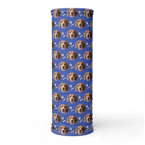 Custom Dog Face Neck Gaiter With Paws