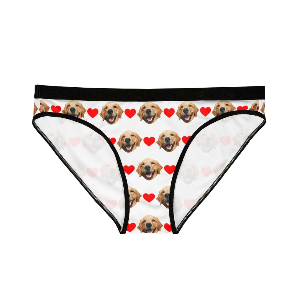 Custom Dog Face Panties With Hearts