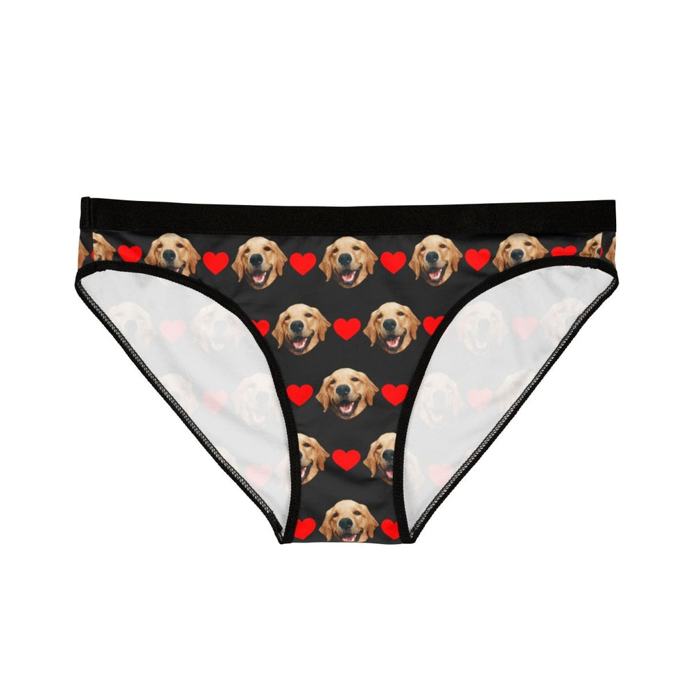 Custom Dog Face Panties With Hearts