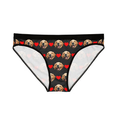 Custom Dog Face Panties With Hearts