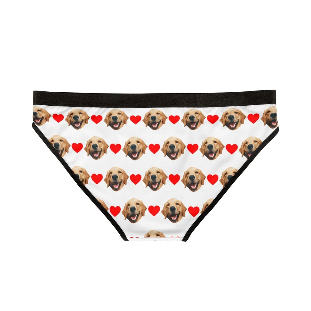 Custom Dog Face Panties With Hearts