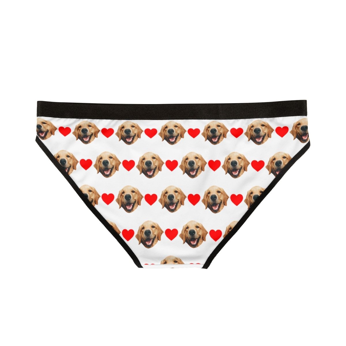 Custom Dog Face Panties With Hearts