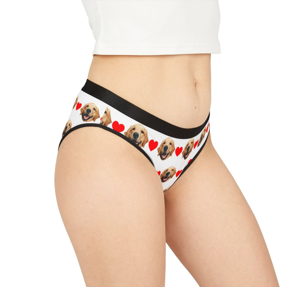 Custom Dog Face Panties With Hearts