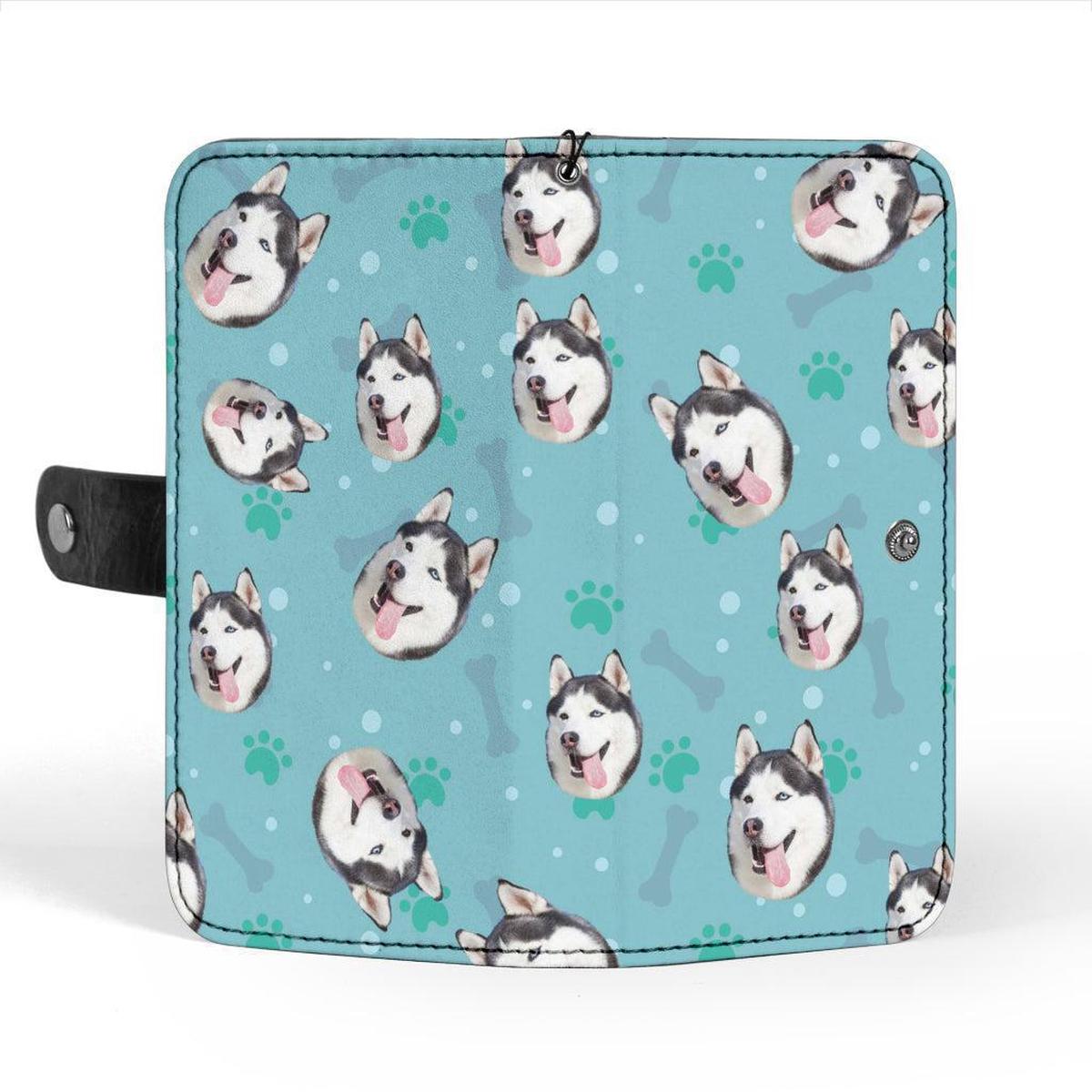 Custom Dog Face Phone Wallet Case Secondary image