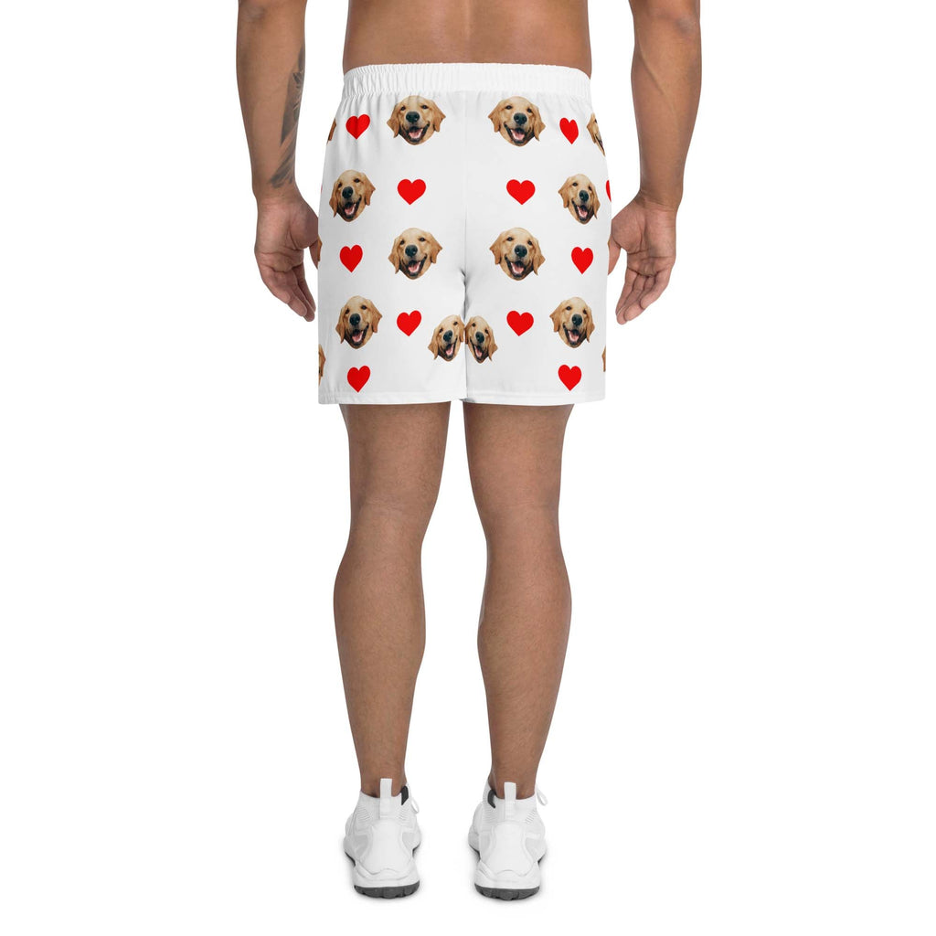 Custom Dog Face Shorts With Hearts