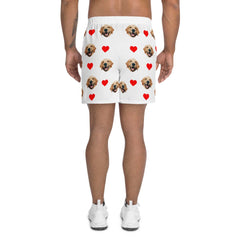 Custom Dog Face Shorts With Hearts