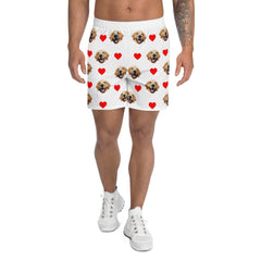 Custom Dog Face Shorts With Hearts
