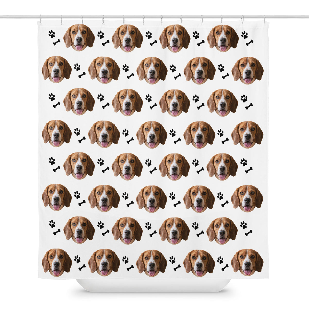 Custom Dog Face Shower Curtain Main image