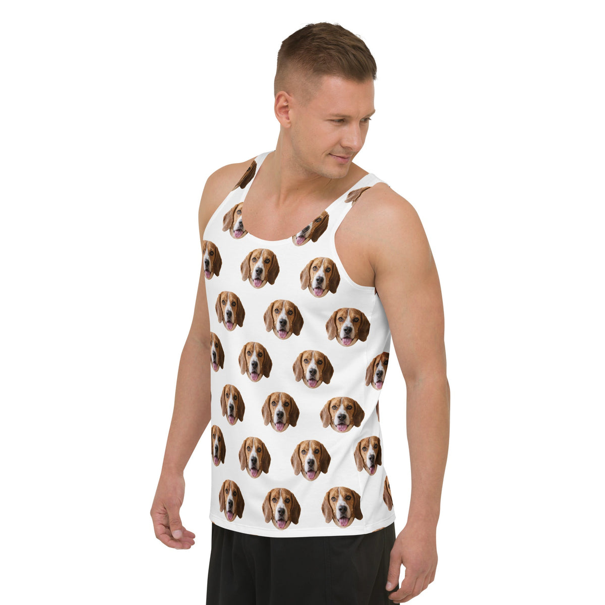 Custom Dog Face Tank Top With Paws (Copy)