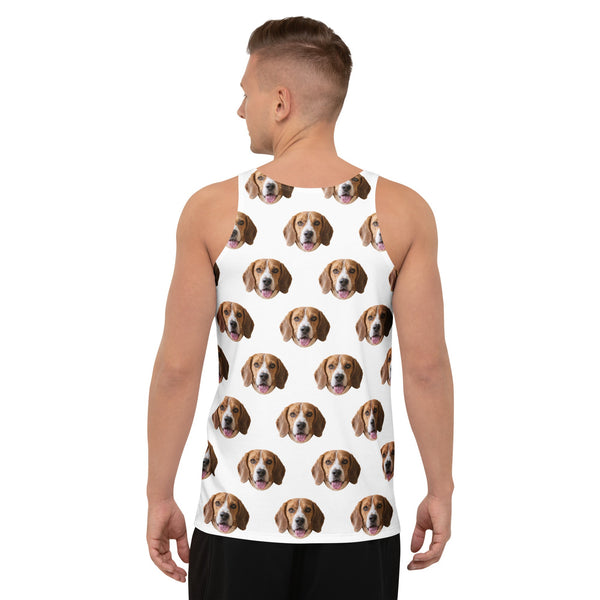Custom Dog Face Tank Top With Paws (Copy)