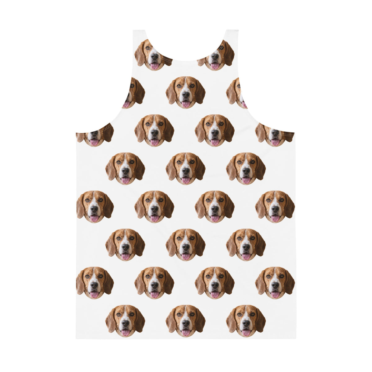 Custom Dog Face Tank Top With Paws (Copy)