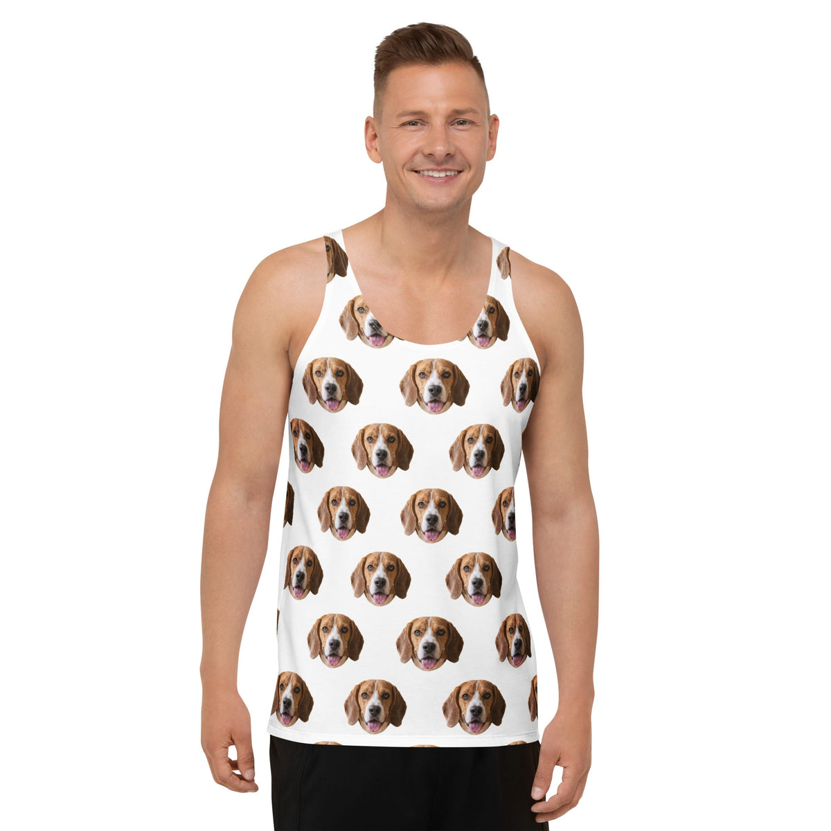 Custom Dog Face Tank Top With Paws (Copy)