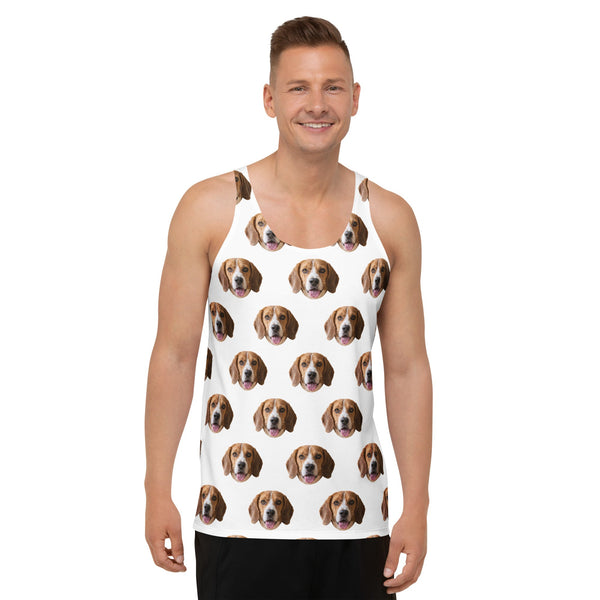 Custom Dog Face Tank Top With Paws (Copy)