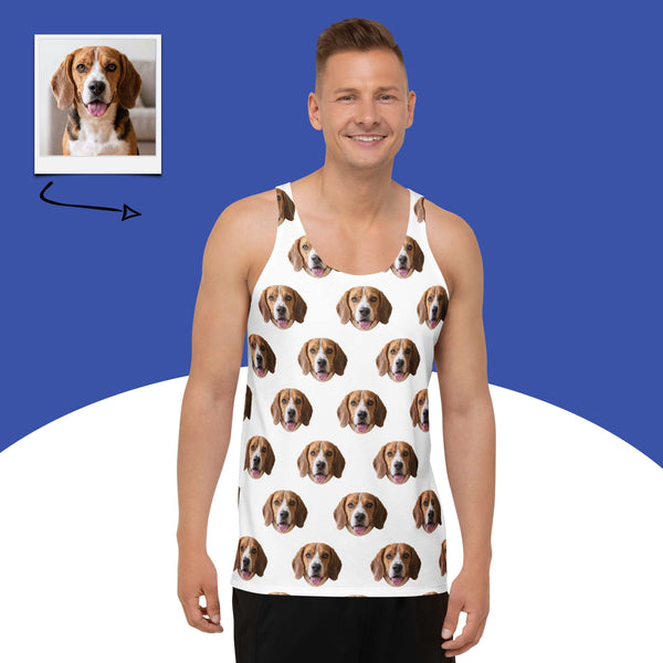 Custom Dog Face Tank Top With Paws (Copy)