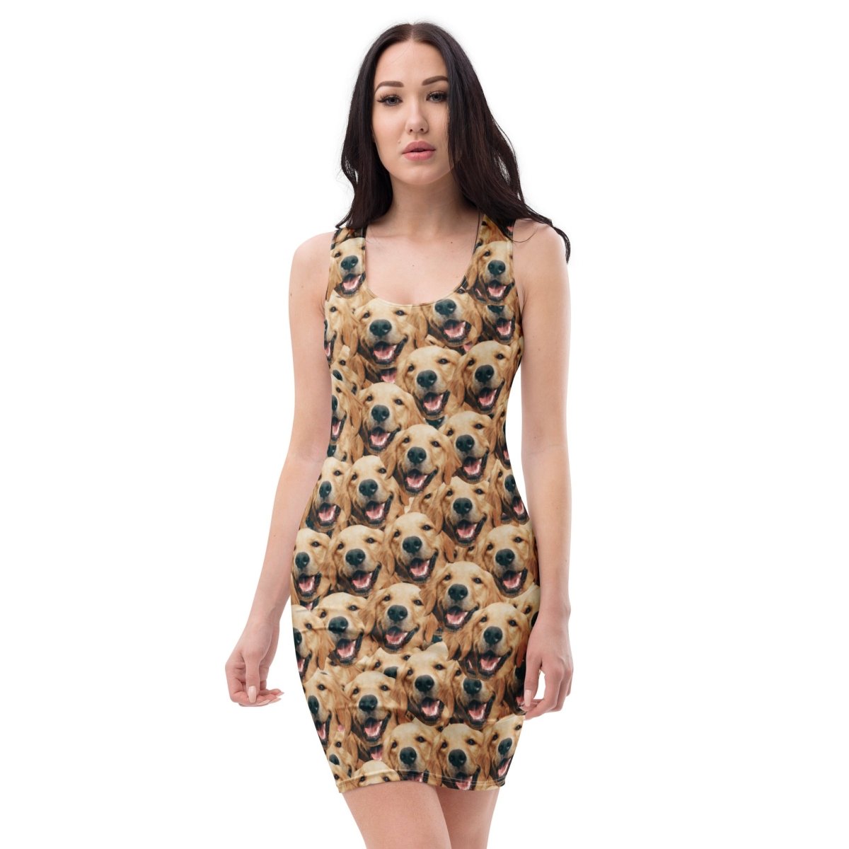 Custom Dog Faces Bodycon Dress Secondary image