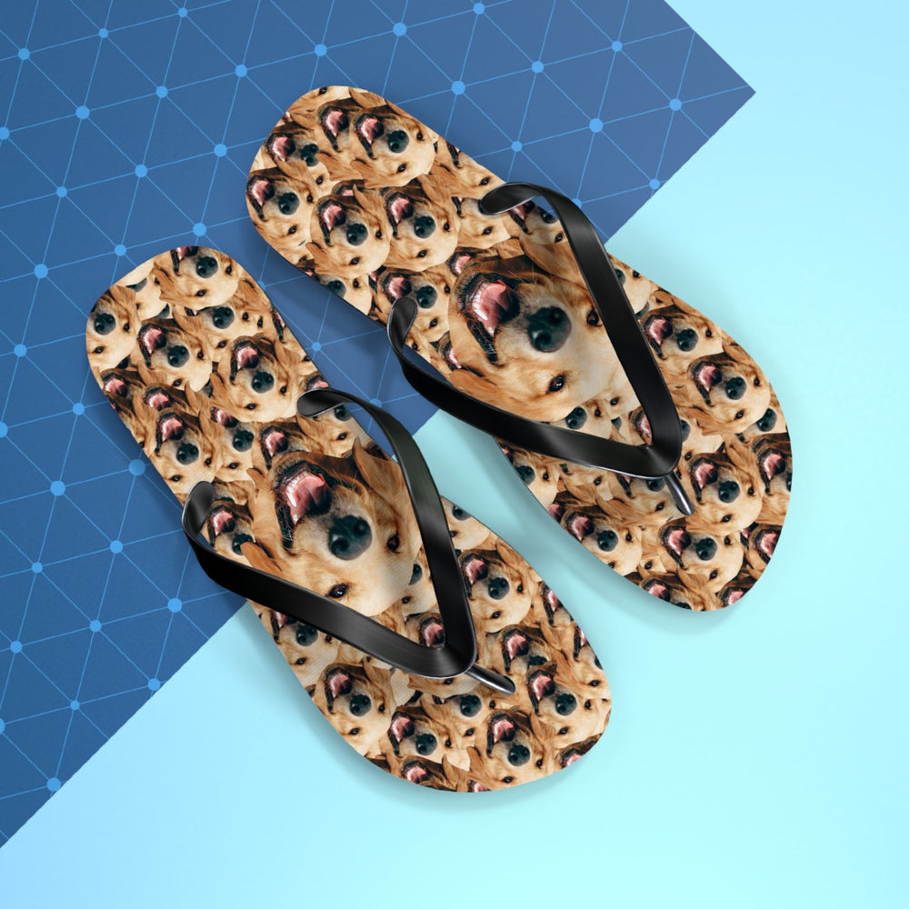 Custom Dog Faces Flip Flops