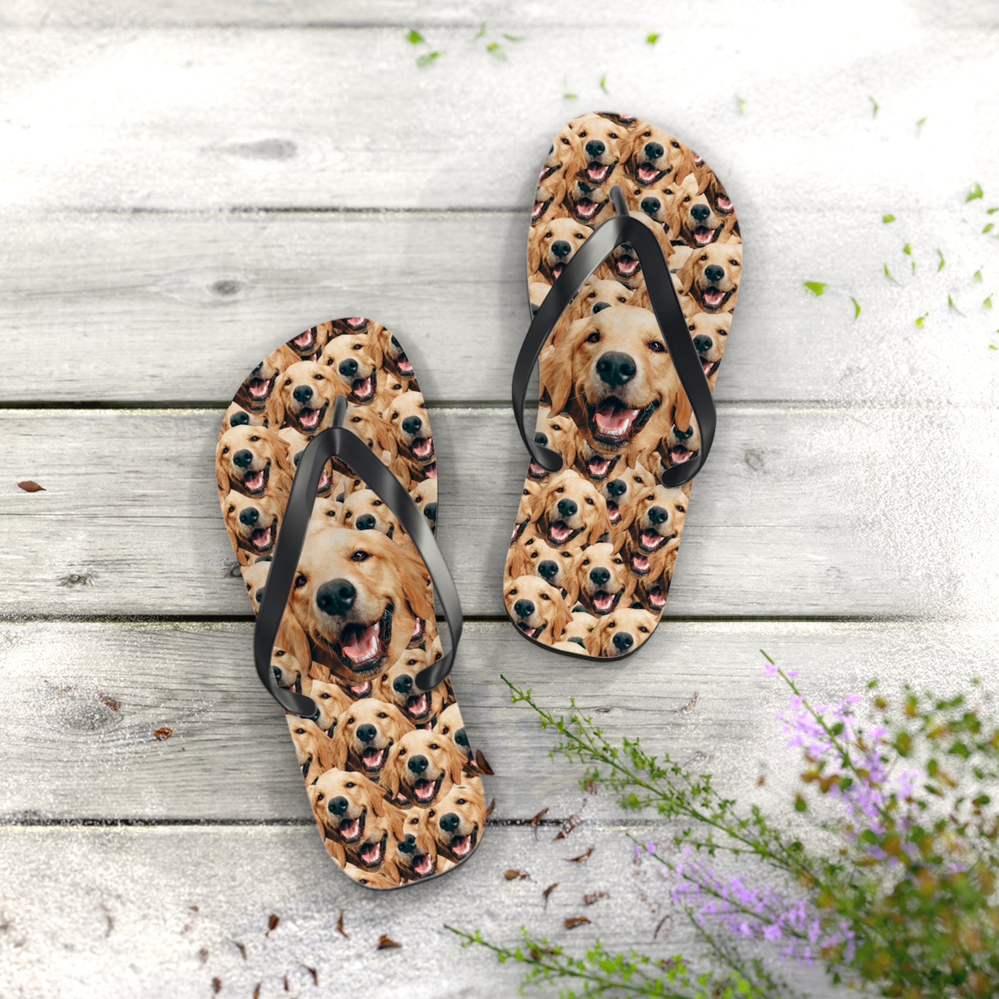 Custom Dog Faces Flip Flops