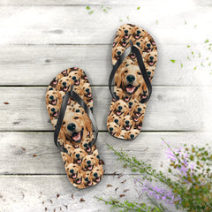 Custom Dog Faces Flip Flops